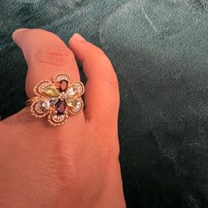 Vintage Ross Simons 18kt plated over Sterling Silver Ring